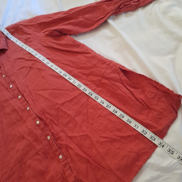 ● TAHARI | 100% Linen tunic blouse 1x - Picture 7 of 16